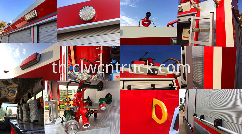 details of fire truck body